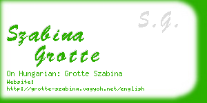 szabina grotte business card